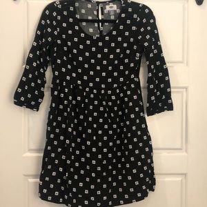 Black 3/4 Sleeve Old Navy Dress
